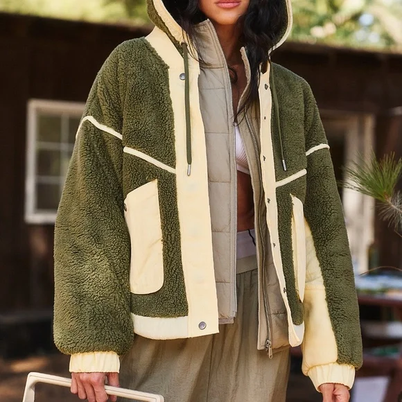 NEW! Free People Trail Bender Fleece Hoodie - Picture 1 of 5